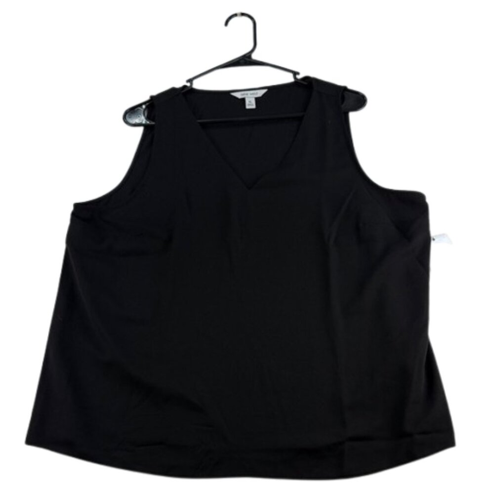 Nine West Black V-Neck Tank Top Women's Size XL NWT